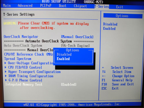 Biostar TA785GE-128M MemTest 1