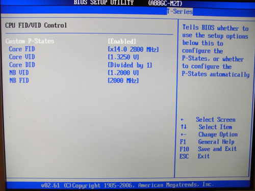 Biostar TA785GE-128M функции разгона 2