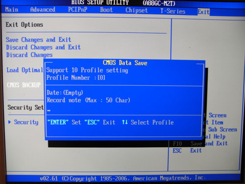 Biostar TA785GE-128M CMOS Profiles 2