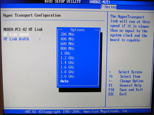 Biostar TA785GE-128M множитель HT