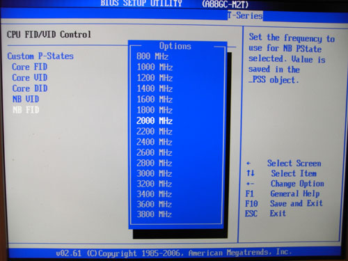 Biostar TA785GE-128M множитель NB