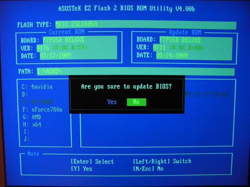 ASUS P7P55D Deluxe EZ Flash 2