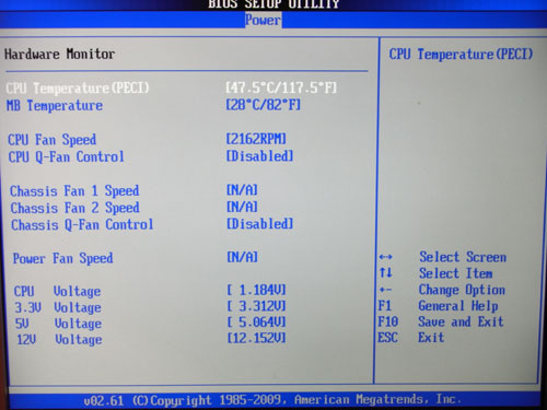 ASUS P7P55D Deluxe системный мониторинг 1