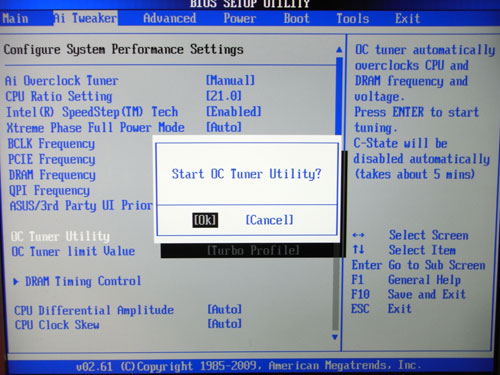 ASUS P7P55D Deluxe Auto Over