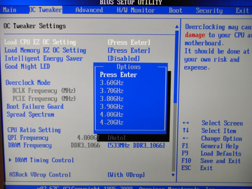 ASRock P55 Extreme настройки разгона 4