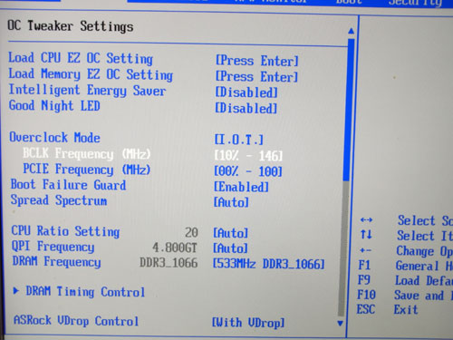 ASRock P55 Extreme настройки разгона 6