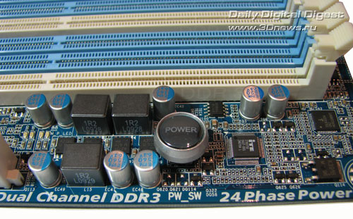 Gigabyte GA-P55-UD6-С кнопка