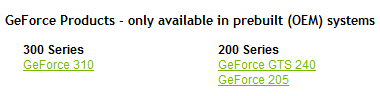 NVIDIA 300 series