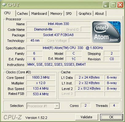  Manli ION-ITX-WiFi штатная частота 