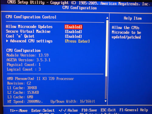 Foxconn Cinema II Deluxe CPU