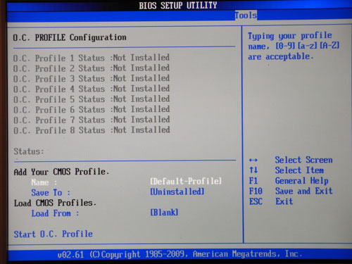 ASUS P7H55-M Pro OC Profile