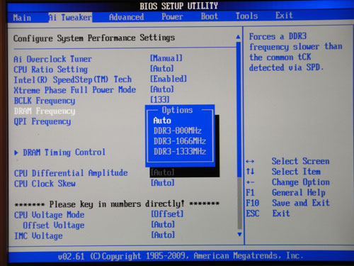 ASUS P7H55-M Pro частота памяти
