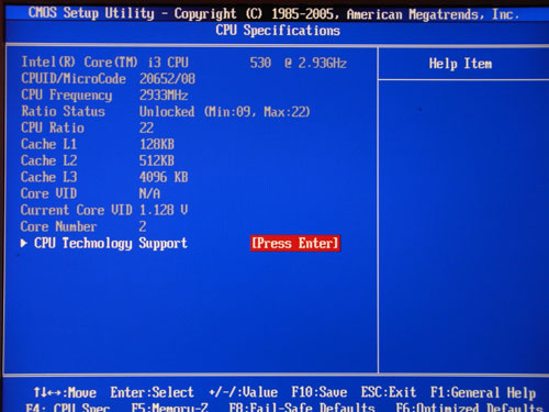 MSI H57M-ED65 CPUINFO 1