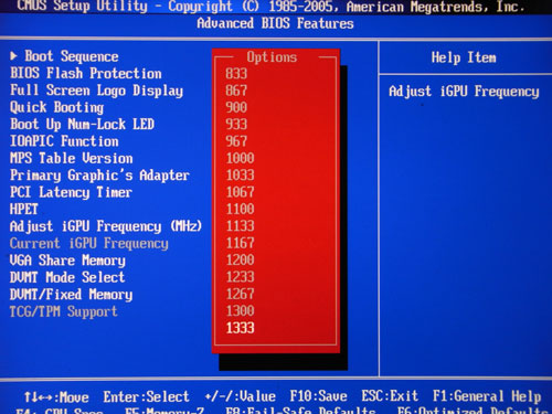MSI H57M-ED65 GPU Clock