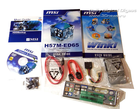 MSI H57M-ED65 комплектация 2