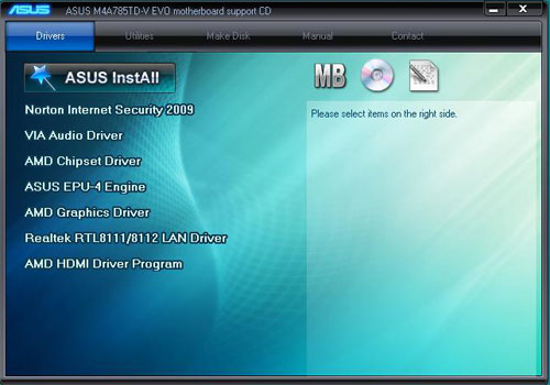 ASUS M4A785TD-V EVO комплектация 1