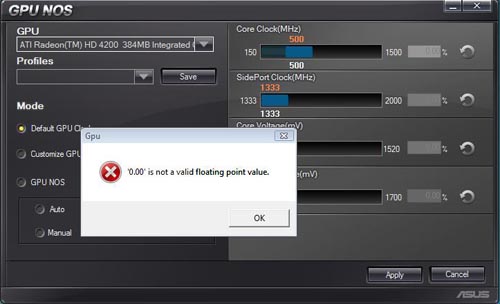 ASUS M4A785TD-V EVO разгон GPU NOS