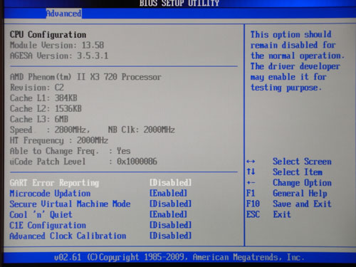 ASUS M4A785TD-V EVO CPU