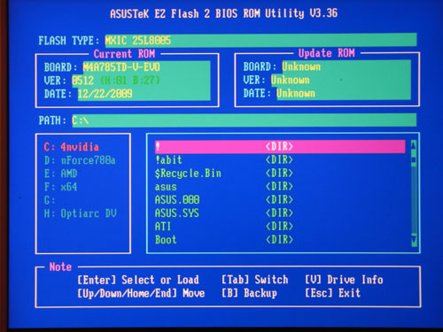 ASUS M4A785TD-V EVO EZ Flash 2