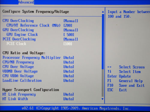 ASUS M4A785TD-V EVO функции разгона1