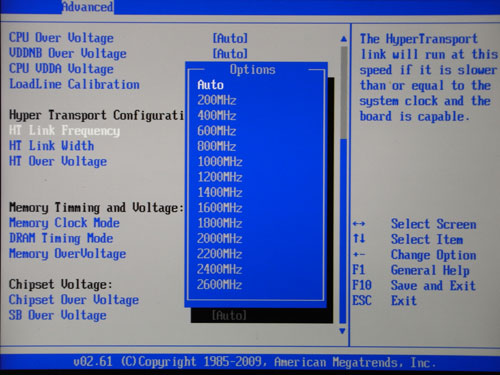 ASUS M4A785TD-V EVO множитель HT