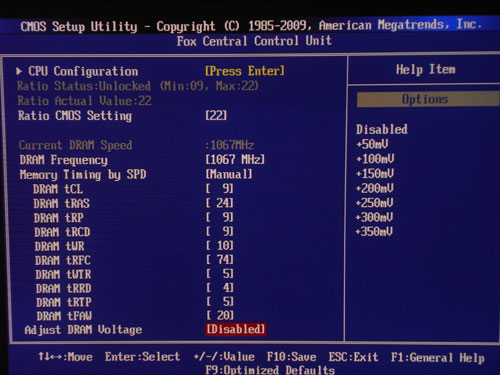 Foxconn H55MX-S настройки памяти 1