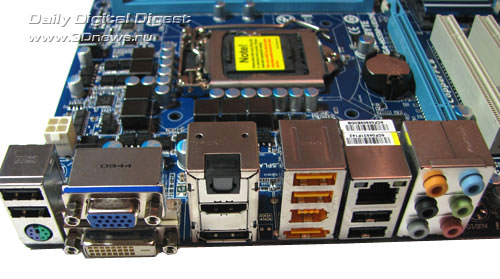 Gigabyte H55M-UD2H задняя панель