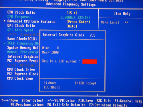 Gigabyte H55M-UD2H GPU Clock