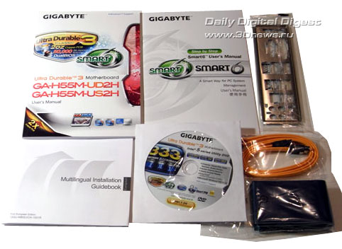 Gigabyte H55M-UD2H комплектация 2