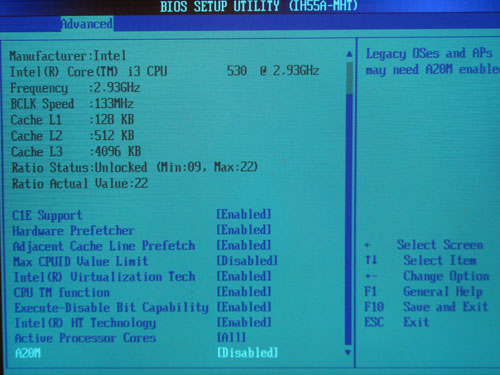 Biostar TH55XE CPU 1