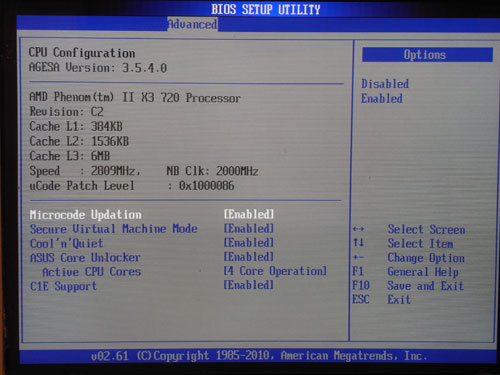 ASUS M4A89GTD PRO/USB3 CPU