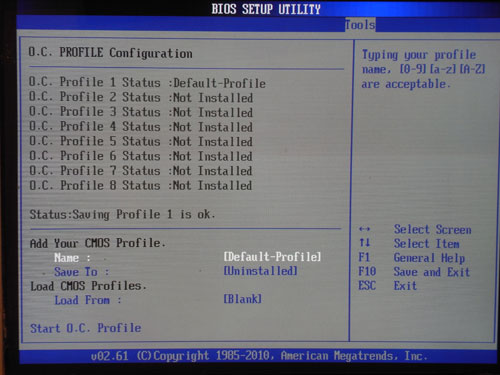 ASUS M4A89GTD PRO/USB3 OC Profile
