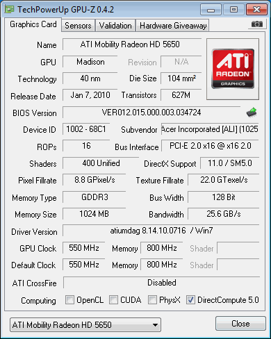 Ati Mobility Radeon Hd 5650   -  10