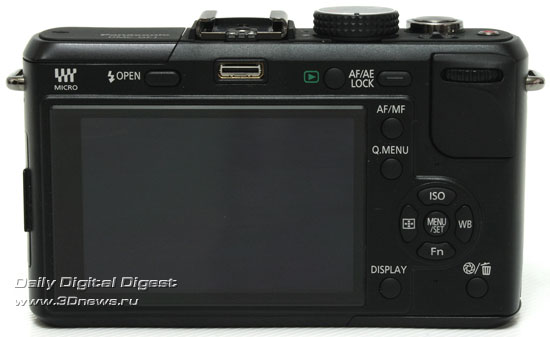 Panasonic LUMIX DMC-GF1. Вид сзади