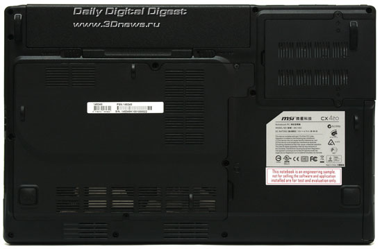 MSI CX420. Вид снизу MSI CX420. Вид снизу
