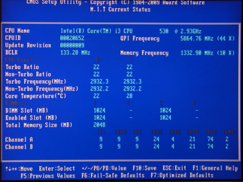 Gigabyte H55M-UD2H настройки разгона 2