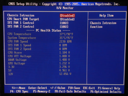 MSI H55-GD65 системный мониторинг