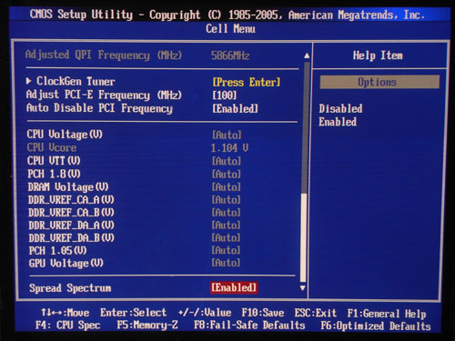 MSI H55-GD65 функции разгона 2