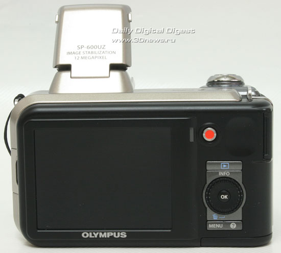 Olympus SP600. Вид сзади