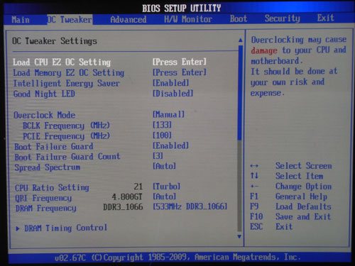 ASRock P55 Deluxe3 настройки разгона 1