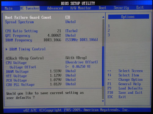 ASRock P55 Deluxe3 настройки разгона 2