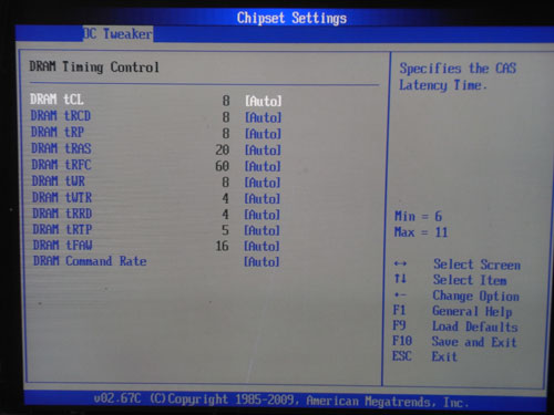 ASRock H55M-LE настройки памяти 1