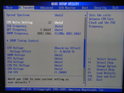 ASRock H55M-LE настройки разгона 2