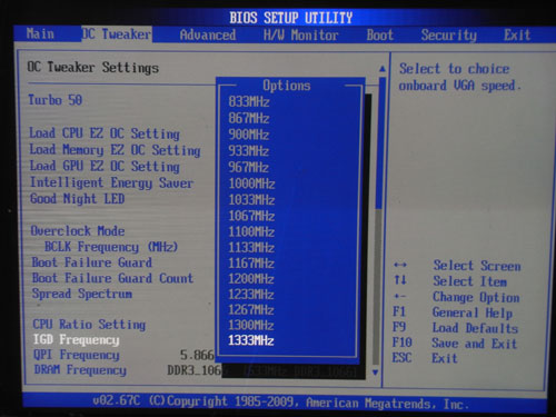 ASRock H55M-LE GPU Clock