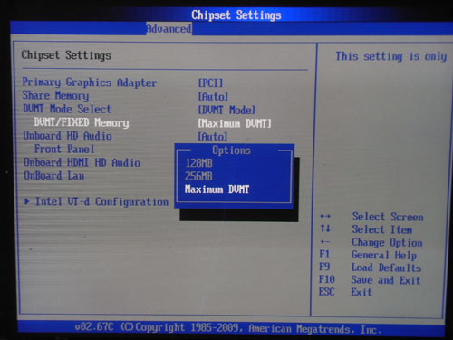 ASRock H55M-LE GPU Memory