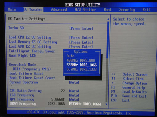 ASRock H55M-LE настройки памяти 2