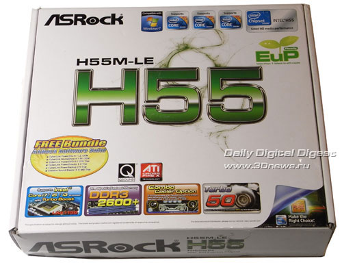  ASRock H55M-LE упаковка 