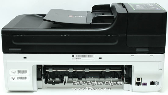 HP Officejet Pro 6500 Wireless E709n. Вид сзади со снятым модулем дуплексной печат HP Officejet Pro 6500 Wireless E709n. Вид сзади со снятым модулем дуплексной печат