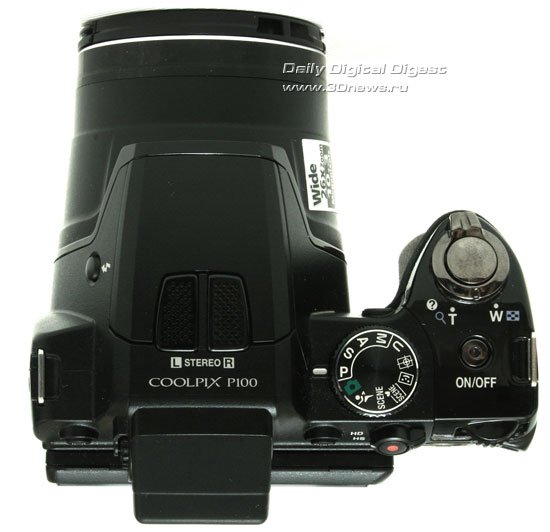 Nikon Coolpix P100. Вид сверху Nikon Coolpix P100. Вид сверху