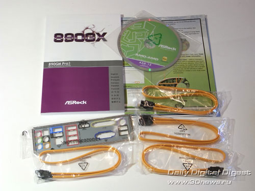 ASRock 890GM Pro3 комплектация